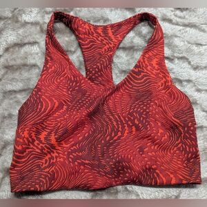 Zella Studio Lite Longline Sports Bra in Red Samba Gracie Small (S) Pre-owned